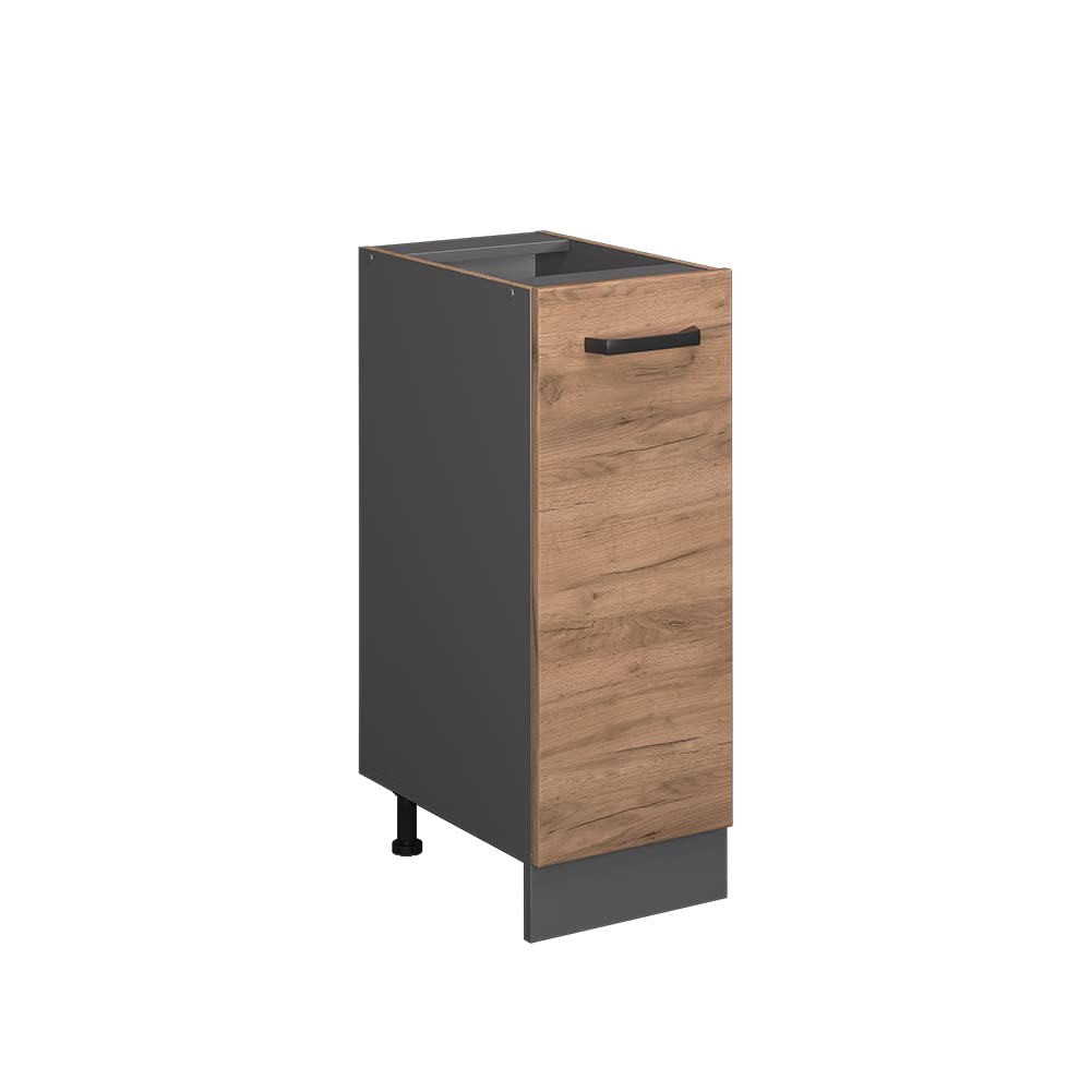 Vicco Apothekerschrank R-Line, Goldkraft Eiche/Anthrazit, 30 cm ohne Arbeitsplatte Goldkraft Eiche A