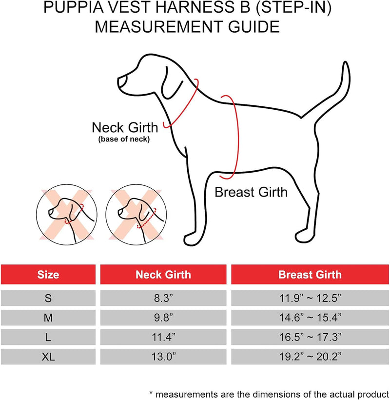 Puppia Brustgeschirr für kleine und mittelgrosse Hunde - Florent Harness B - verstellbar und komfort