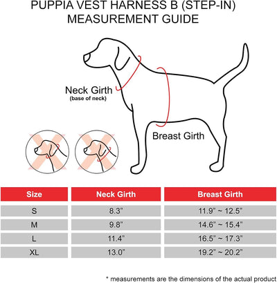 Puppia Brustgeschirr für kleine und mittelgrosse Hunde - Arden Harness B - verstellbar und komfortab