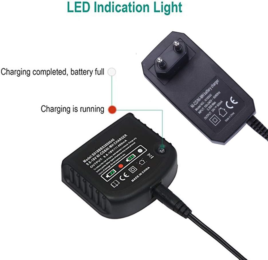 NI-Cd NI-MH Akkuladegerät für Black & DeckerA12, A12-XJ, A12EX, A1712, FS120B, FSB12 HPB18-OPE HPB18