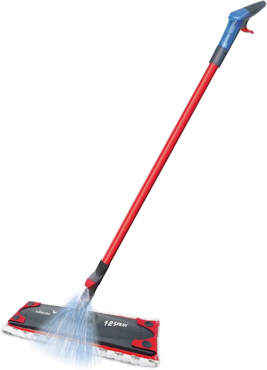 Vileda 1-2-Spray Bodenwischer mit integriertem Sprühtank im Stiel A 1 Single