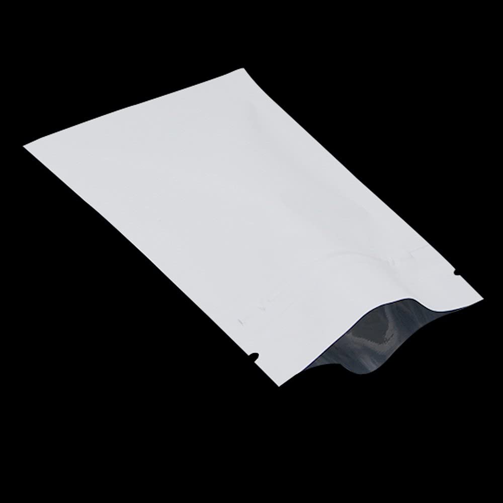 WACCOMT Pack 100 Stücke Matte Aluminiumfolie Verpackung Tasche Reissverschluss Selbstdicht Flachbeut