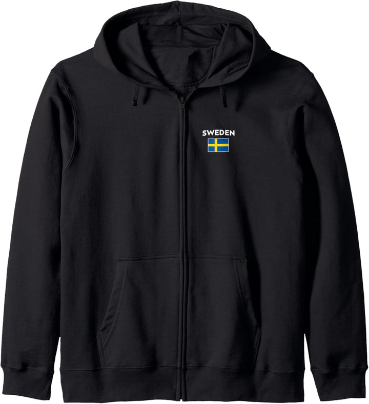Schweden Flagge Sweden Sverige Yellow Blue Kapuzenjacke