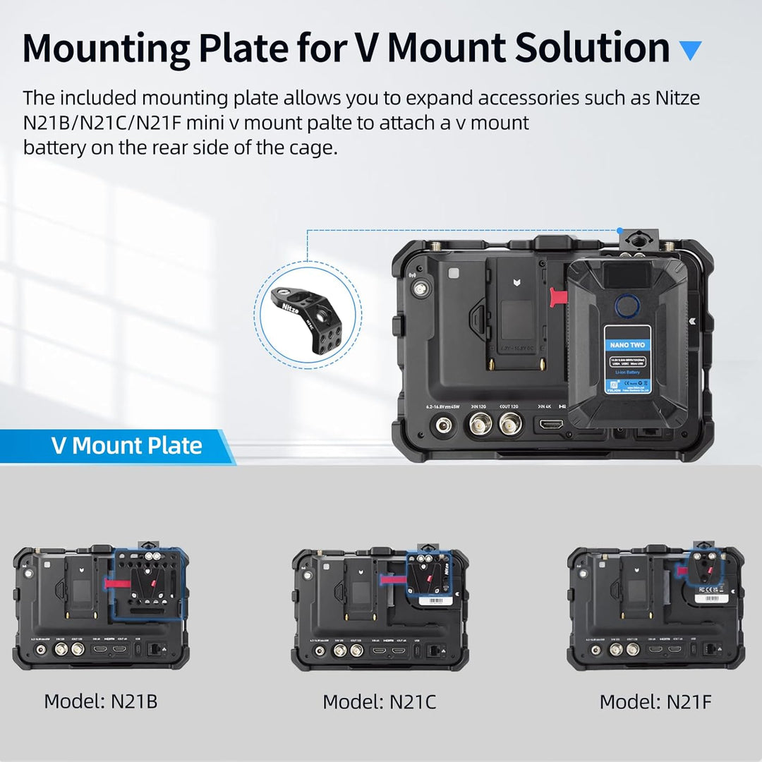 Nitze Käfig für Atomos Shogun Connect, Monitor Cage für Atomos Shogun Connect/Shogun/Shogun Ultra mi