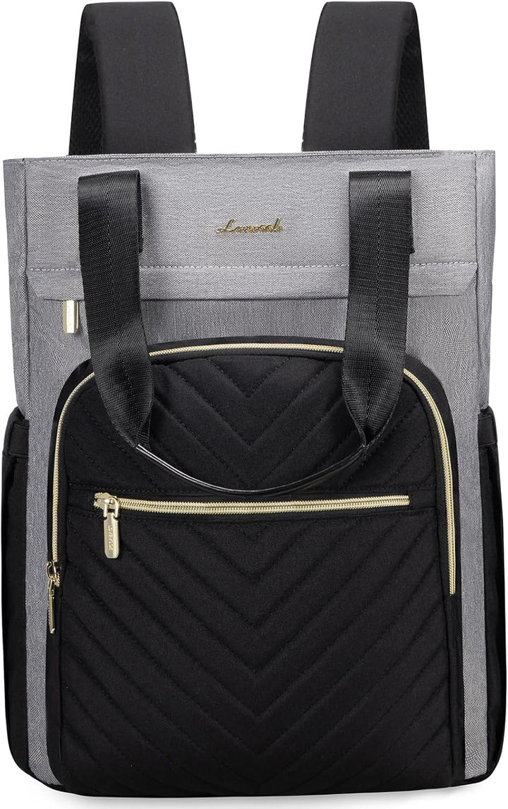LOVEVOOK Rucksack Damen Elegant 17.3 Zoll Laptop Rucksack Handtasche 2 in 1 Schulrucksack Mädchen Te