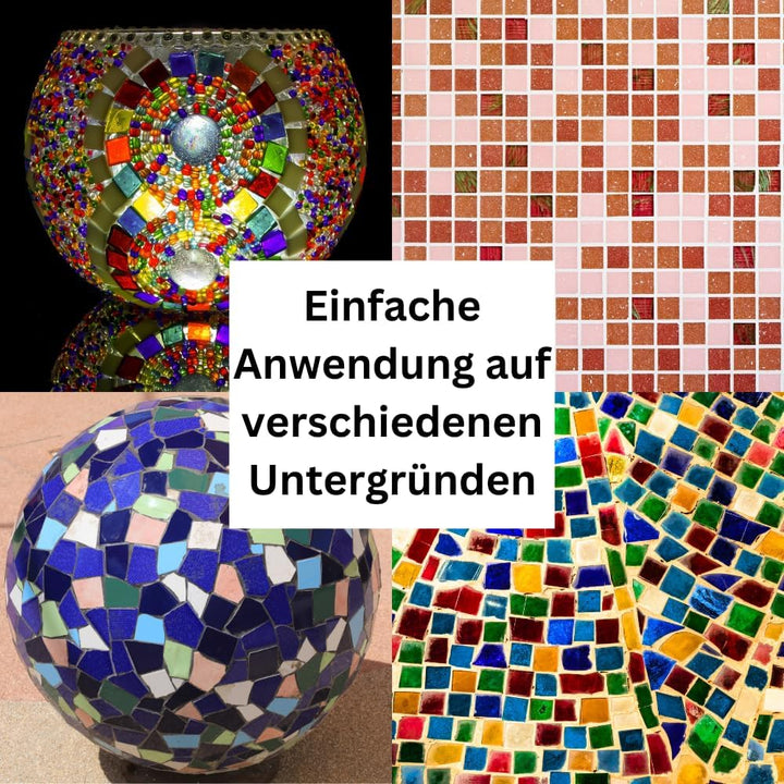 Glasmosaik 900g – Glassteine zum Basteln &amp; DIY in Terrakotta – Bastelset mit Mosaiksteinen für Erwac