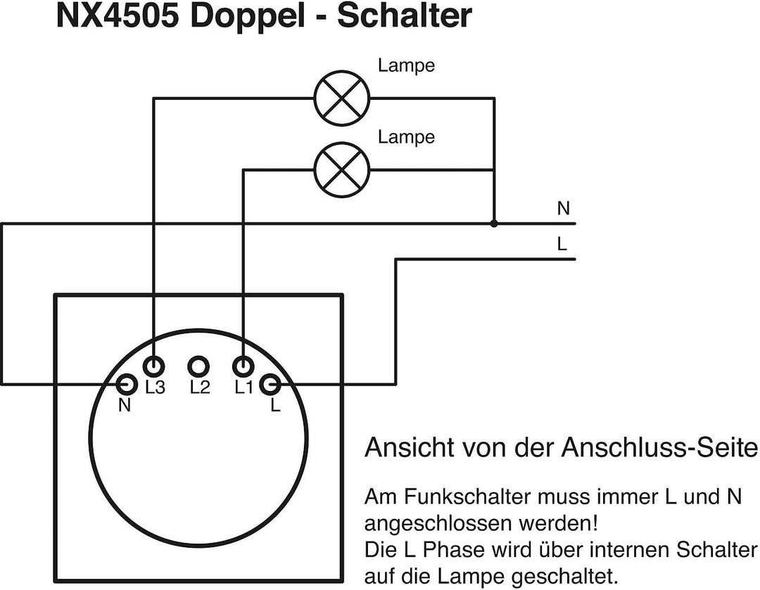 Luminea Home Control Touch Lichtschalter: 2er-Set Touch-Doppel-Lichttaster, komp. zu Alexa & Google