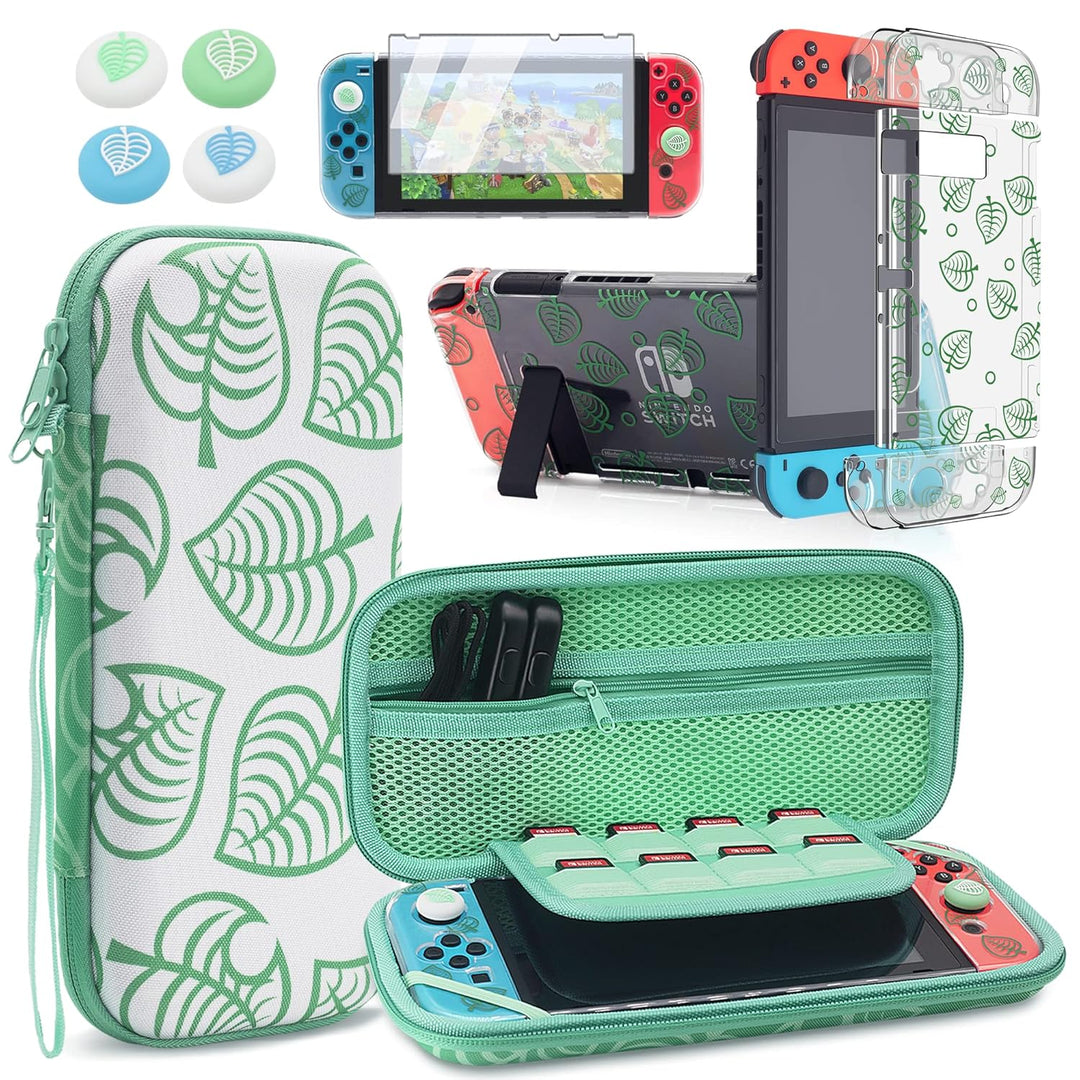 BRHE Switch Tasche Case für Nintendo Switch mit Schutzhüllen, Animal Crossing Switch Schutzhüll Reis