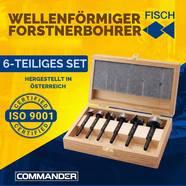 FISCH Forstnerbohrersatz Wave Cutter SP Bohrer 20 - 50 mm, 6 teilig, 03170006K ø 20- 50 mm, ø 20- 50
