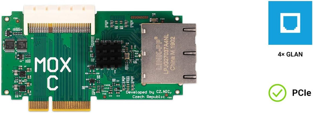 Turris MOX C (Ethernet) Module | 4X LAN Port 10/100/1000 Mbps (RJ-45), Connects Devices to Your Netw