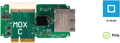 Turris MOX C (Ethernet) Module | 4X LAN Port 10/100/1000 Mbps (RJ-45), Connects Devices to Your Netw