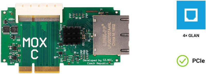 Turris MOX C (Ethernet) Module | 4X LAN Port 10/100/1000 Mbps (RJ-45), Connects Devices to Your Netw