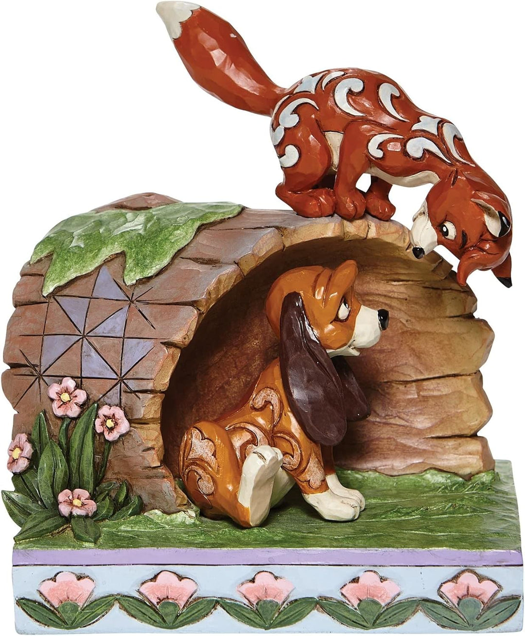 Jim Shore Disney Traditions Der Fuchs und der Hund ‚Unwahrscheinliche Freunde‘ Figurine One Size, On