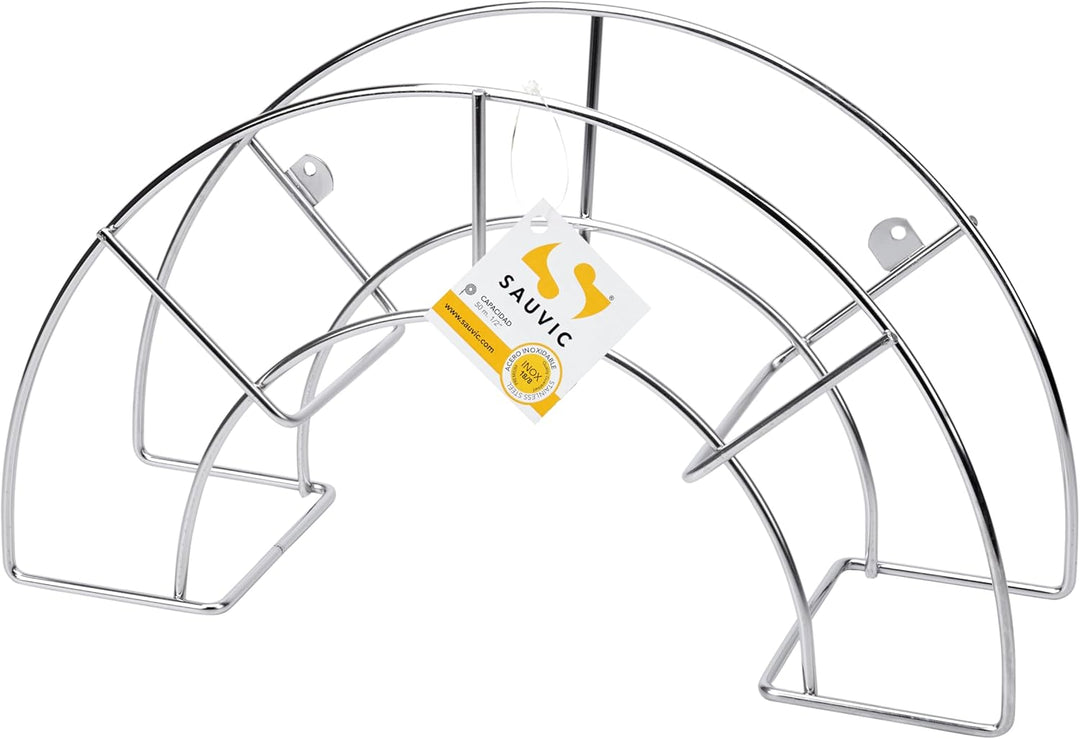 Sauvic Grosser Schlauchhalter aus Edelstahl, 46,5x16,5x24 cm Single, Single