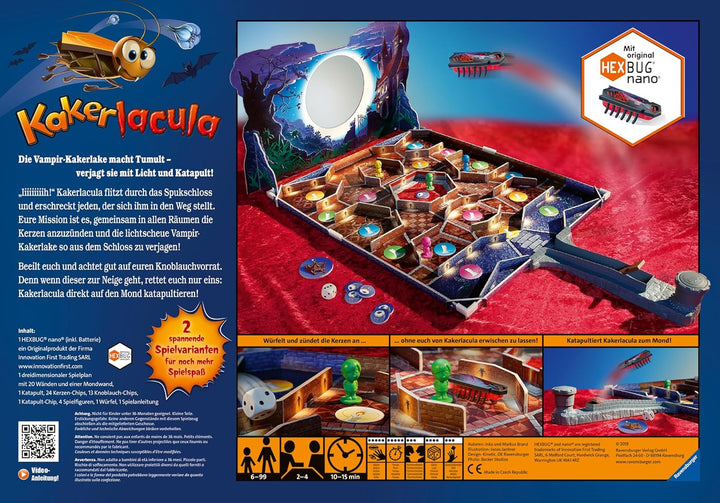 Ravensburger 22300 - Kakerlacula - Aktionsspiel mit elektronischer Kakerlake für Gross und Klein, Fa