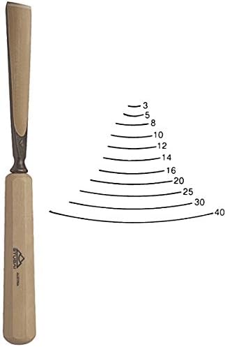 STUBAI Stemmeisen Stechbeitel Serie 52 - Form 4 | Gerades Flacheisen - 18 mm, mit Holzgriff, zum Vor