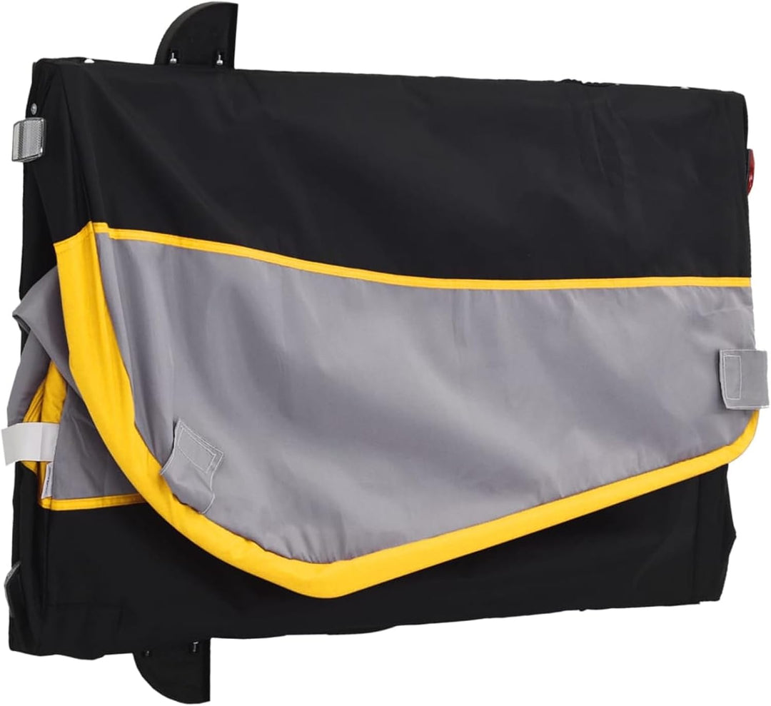 Fahrradanhänger 45kg Eisen Schwarz-Orange | Robust &amp; Vielseitig für Schwerlasttransport, , , Gelb, G