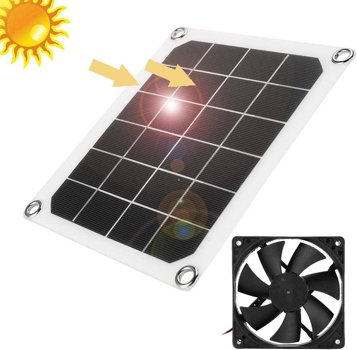 Solarpanel-Abluftventilator, Wasserdichter IP65-Solar-Abluftventilator für den Aussenbereich, Tragba