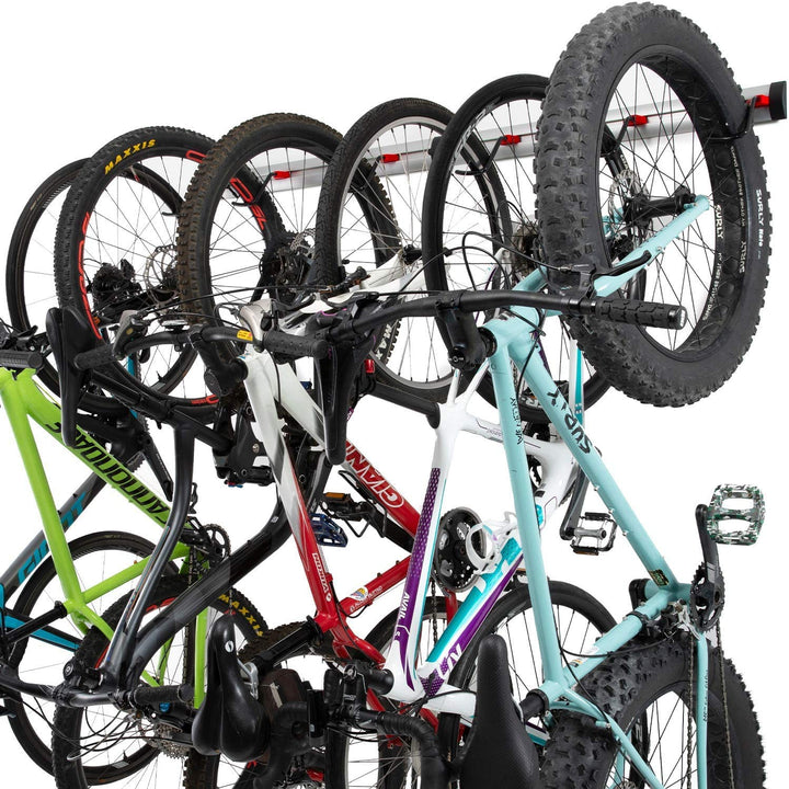 PRO BIKE TOOL Fahrrad Wandhalterung für 3 oder 6 Fahrräder - Verstellbare Garage & Wohnung - Vertika