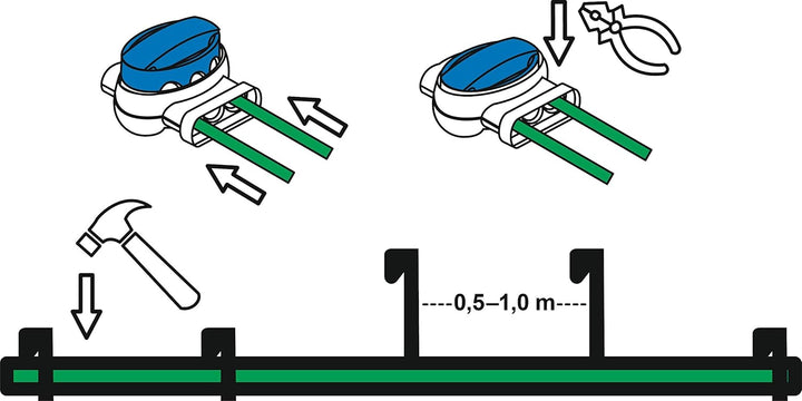 Genisys Reparatur-Set XL+ kompatibel mit LANDROID von Worx WR10* WR11* Kabel Haken Verbinder Paket