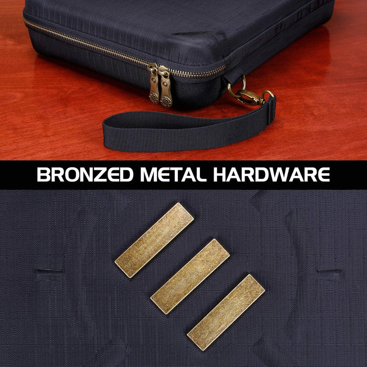 ENHANCE RPG-Organizer-Etui – DND-Ordner mit integriertem Charakterbogenhalter, Würfelrollbereich, he