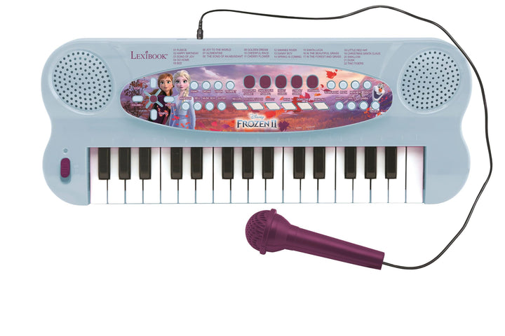 Lexibook Frozen 2 Die Eiskönigin ELSA Anna Olaf Elektronische Einhorn-Tastatur, 32-Tasten-Piano, Mik