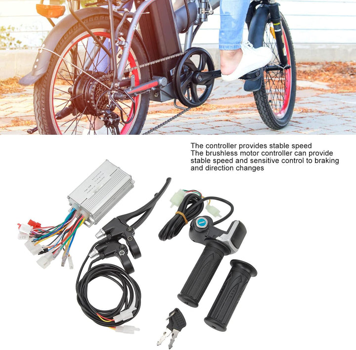 BuyWeek Elektrofahrrad Brushless Motor Controller Kit, 36V 48V 250W Bürstenloser Motor Controller Ga