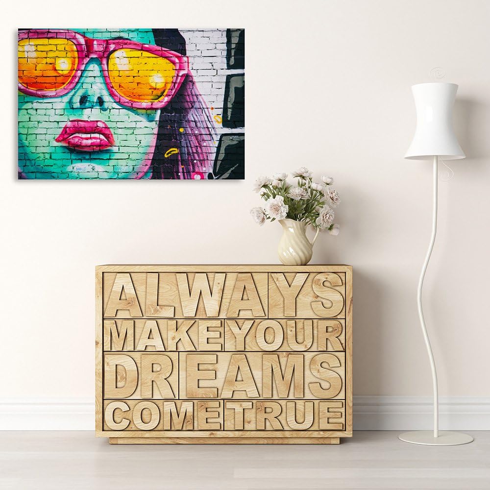 Feeby. Wandbild - 1 Teilig - 80x120 cm, Leinwand Bild Leinwandbilder Bilder Wandbilder Kunstdruck, G