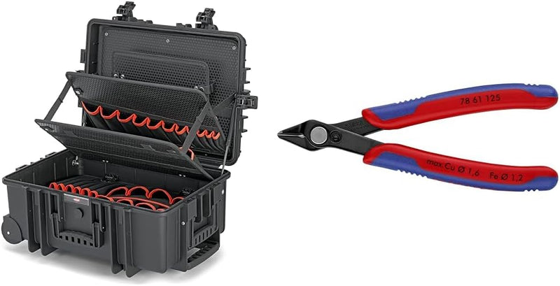 KNIPEX 00 21 37 LE Werkzeugkoffer "Robust45 Move" Werkzeug-Trolley | Rollkoffer leer & Electronic Su