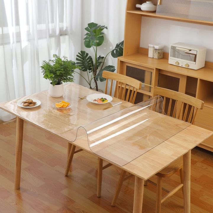 Tischdecke Transparent Durchsichtige Tischdecke 2 mm Dick Klare Plastik Tischfolie Transparent 75x75