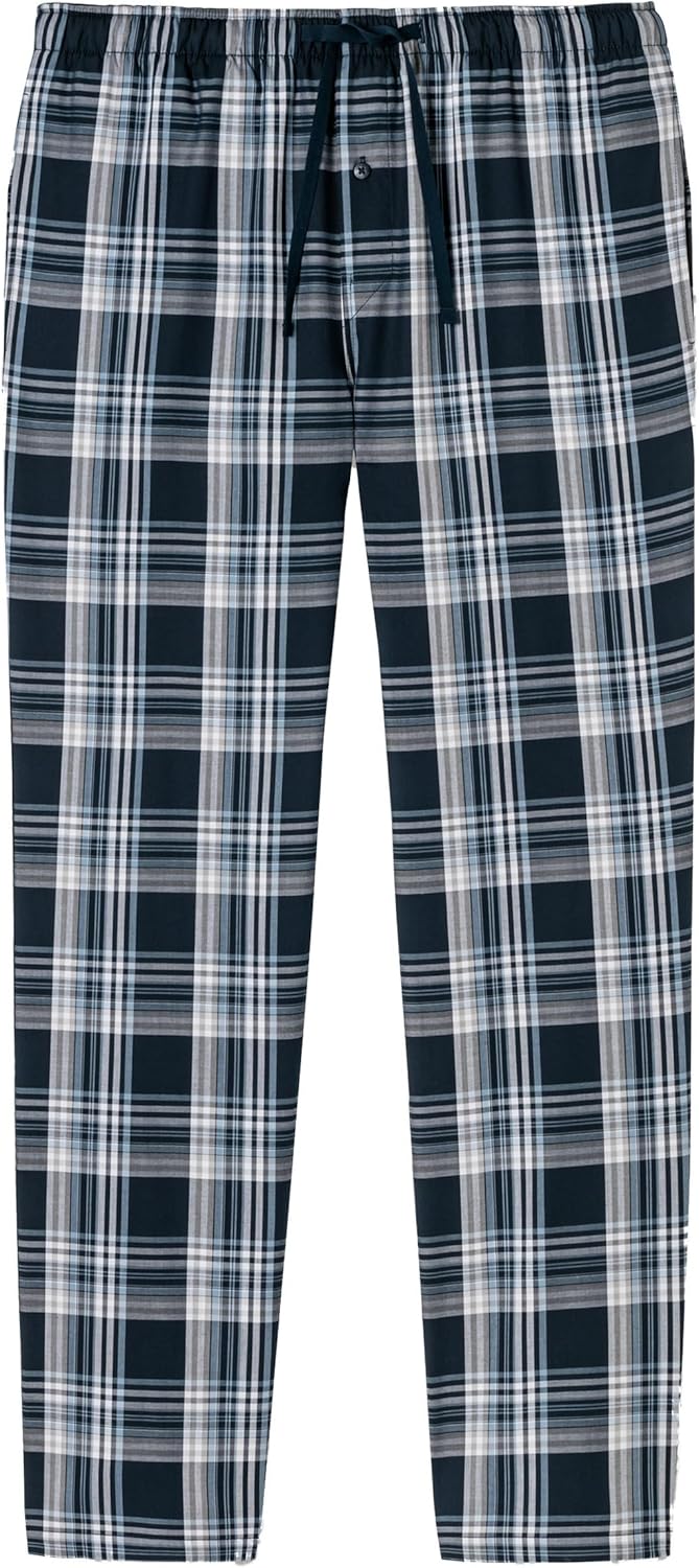 Schiesser Herren Lange Schlafhose Web-Mix + Relax Pyjamaunterteil 48/ S Dunkelblau-gem._163842, 48/