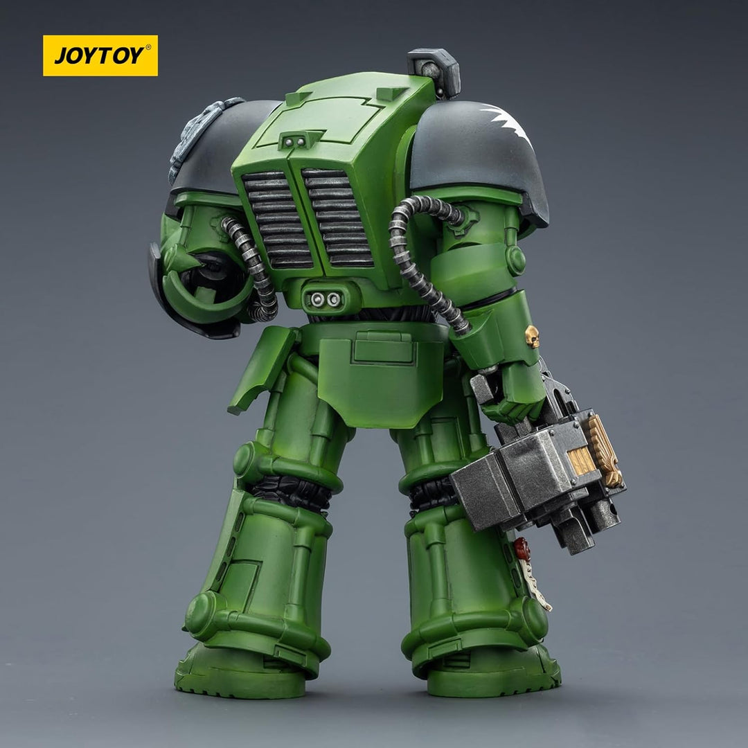 JOYTOY Warhammer 40K Salamanders Terminator 2 with Power Fist and Storm Bolter 1/18 Action Figur，Sam