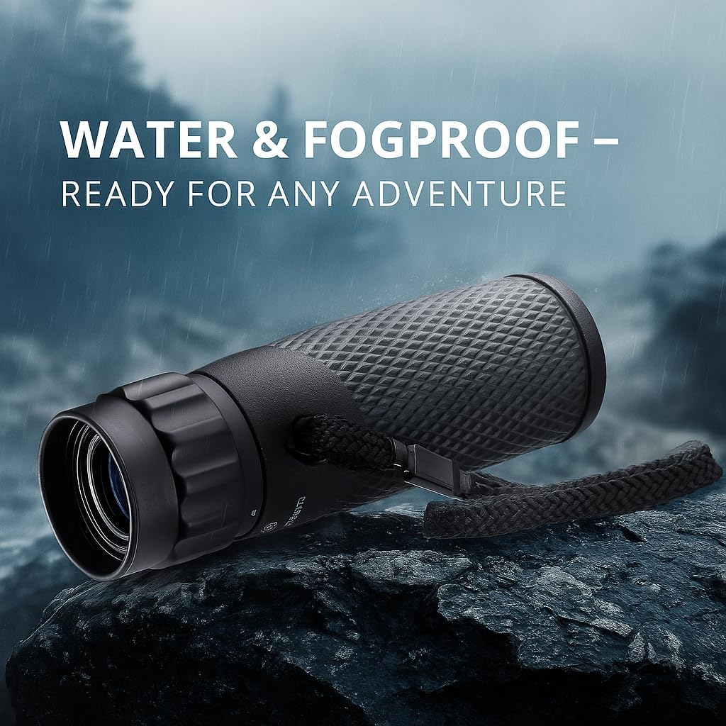 Barska Monokular – Blackhawk 10 x 25, wasserdicht, inkl. Tragetasche und Trageriemen, BA-AA12130 10