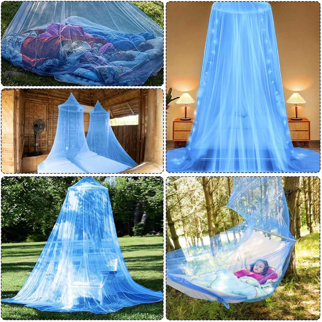 Moskitonetz Bett,Mückennetz Bett,Mosquito Netz Reise 60x250x1100cm,Moskitonetz Reise Blau,Betthimmel