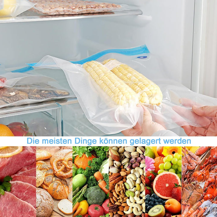 Vakuum Gefrierbeutel, 10 Stück Vakuumversiegelte Bags Kit, Einbeziehen 20 Weisse Reissverschluss Cli