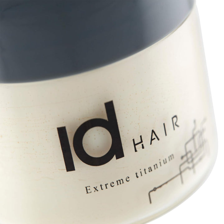 IdHAIR Extreme Titanium: Professionelles Mudwachs für stylisches Kurzhaar - Starker Halt, Glanz und