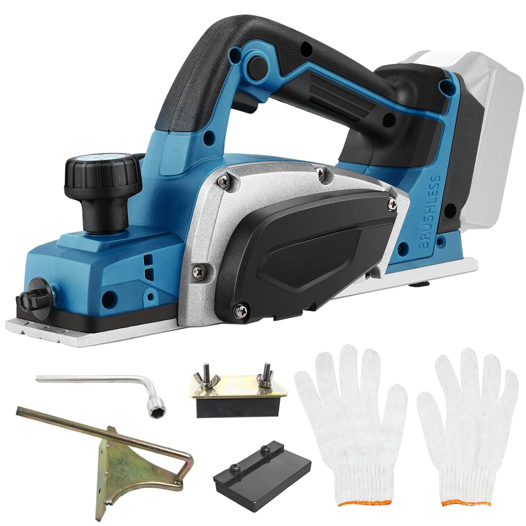 Akku Hobel Kompatibel mit Makita 18V Batterie, Professional Elektrisch Holz Einhandhobel, 15000RPM,