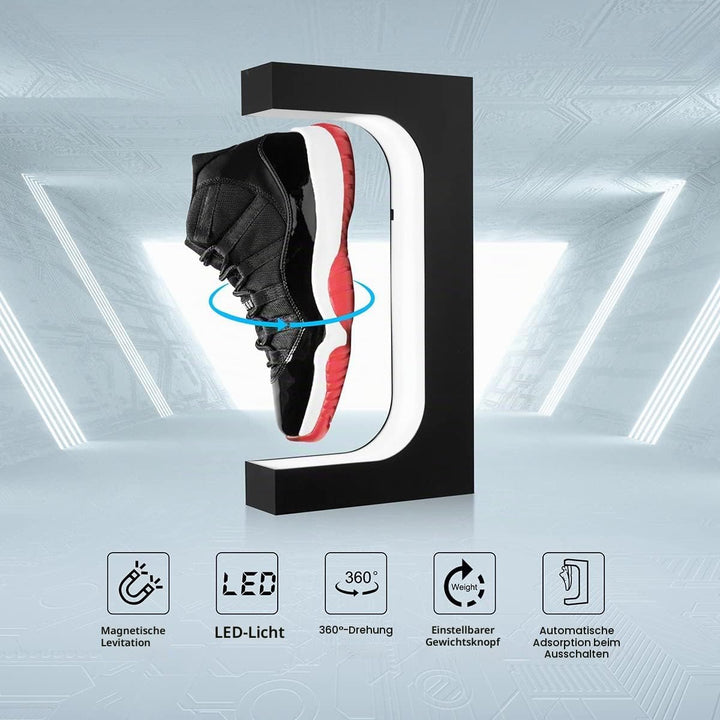 Schwebendes Schuh-Display Magnetische Levitation Sneaker Stand mit LED-Licht Rotierende schwebende H