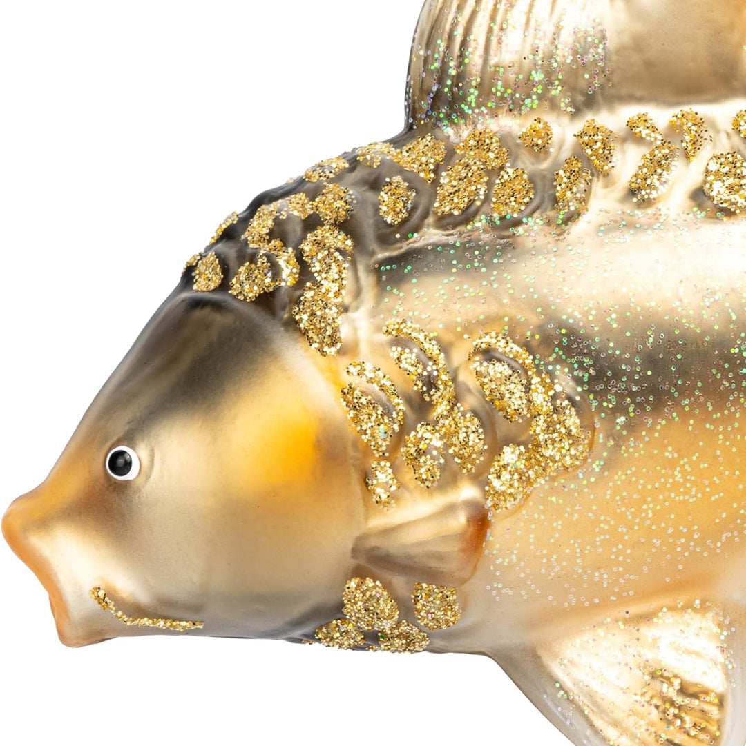 SIKORA Karpfen Spiegelkarpfen besondere Weihnachtskugel Glas Christbaumschmuck Deko Figur Weihnachte