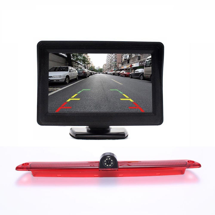 4.3 Zoll Monitor + im 3.Bremslicht Bremsleuchte Rückfahrkamera Transportster Ersatz für Transporter