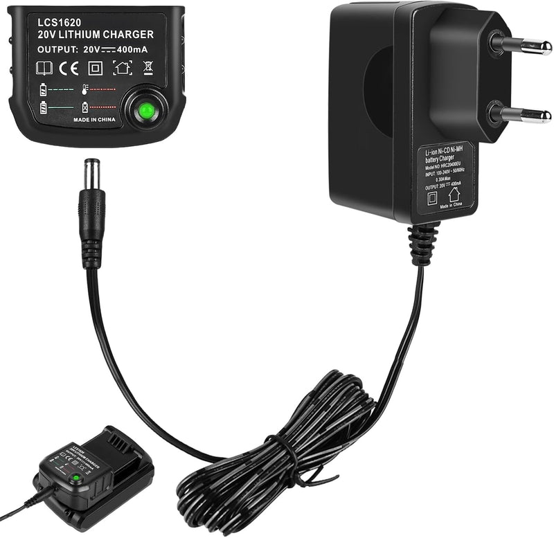 Ladegerät Lithium 18V/20V: Ladegerät Kompatibel für Black & Decker Lithium-Akku Lithium-Ionen-Ladege