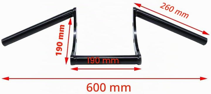 Motorrad Lenker 22 mm,Z Lenker Universal für Drag Custom Bobber Chopper Cruiser Softail Dyna Sportst