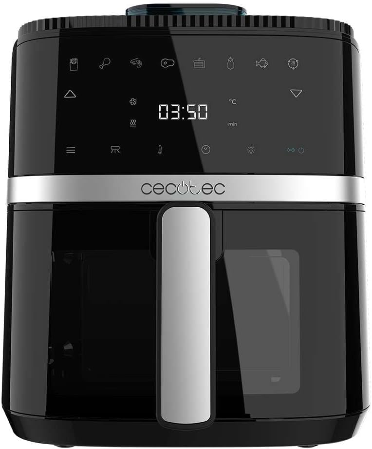 Cecotec Heissluftfritteuse 5 L Cecofry Drip 5000 Air Fryer ohne Öl. 1500 W, Wasserspray, 8 Menüs, Pe
