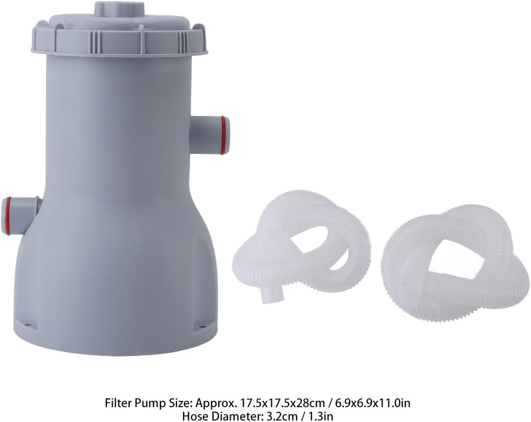 Kartuschenfilterpumpen-Set, 35 W, 530 GPH Pumpendurchflussrate, ABS-Klarfilterpumpensystem für Oberi