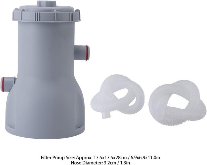 Kartuschenfilterpumpen-Set, 35 W, 530 GPH Pumpendurchflussrate, ABS-Klarfilterpumpensystem für Oberi