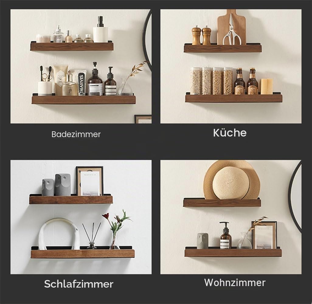 An der Wand montiert Schwimmend Metallregal Ledge,Schwarz Badezimmer Regal Wandhalterung Regal dekor
