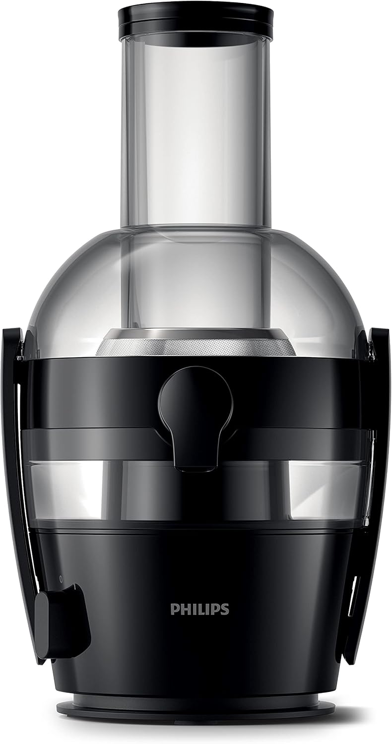 Philips Domestic Appliances HR1855/70 Entsafter, ABS Synthetik, 1.2 liters, Noire/Argent