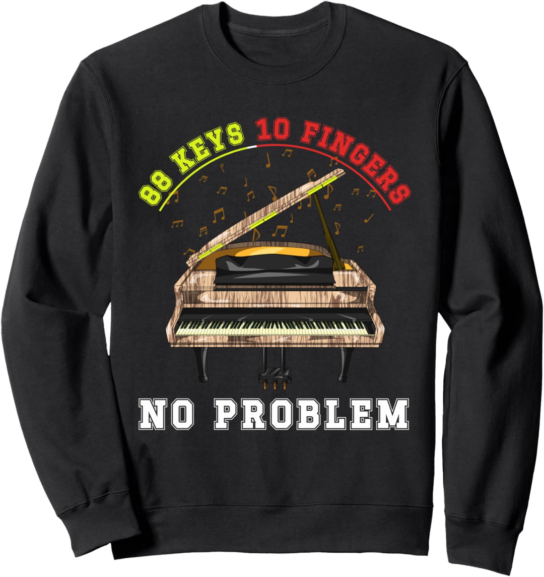 Klavierspieler Hobby Pianist Musik Noten Lustiges Klavier Sweatshirt