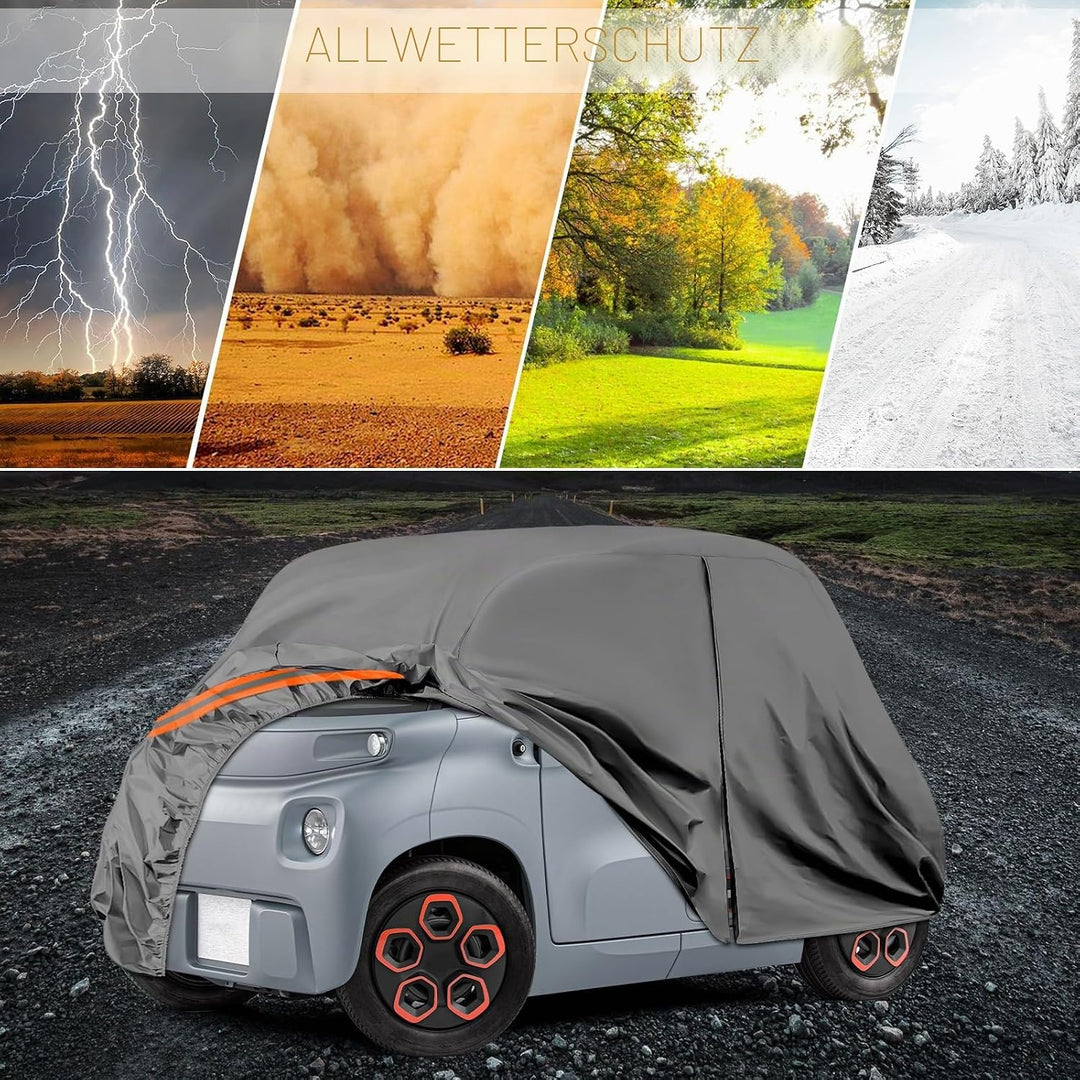 Autoabdeckung Ersatz für Citroen Ami/FIAT Topolino 2020-2024, Grau | Vollgarage Autogarage Wasserdic