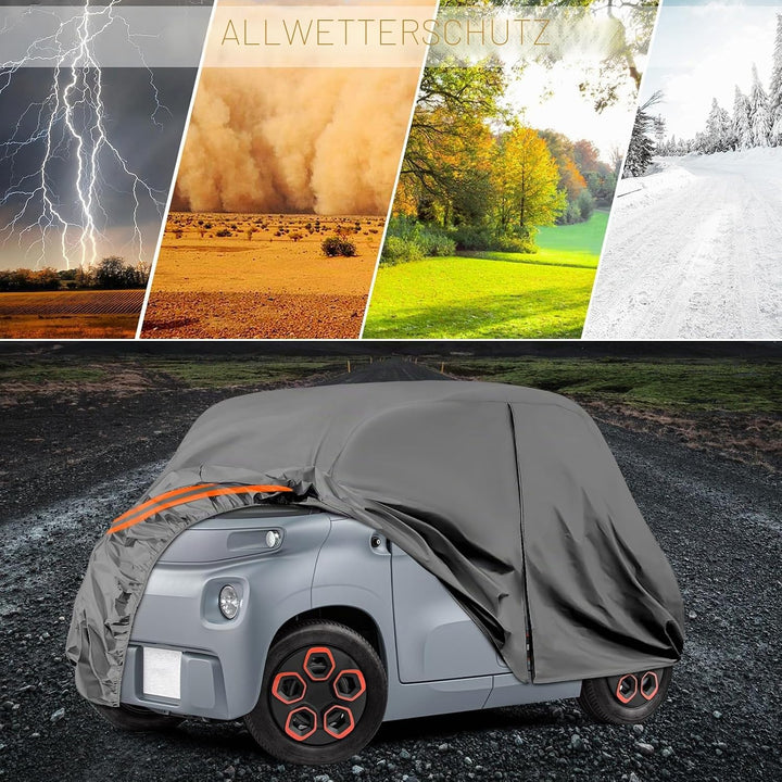 Autoabdeckung Ersatz für Citroen Ami/FIAT Topolino 2020-2024, Grau | Vollgarage Autogarage Wasserdic